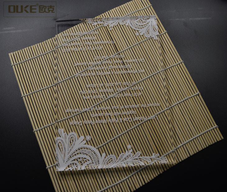 custom clear acrylic invitation