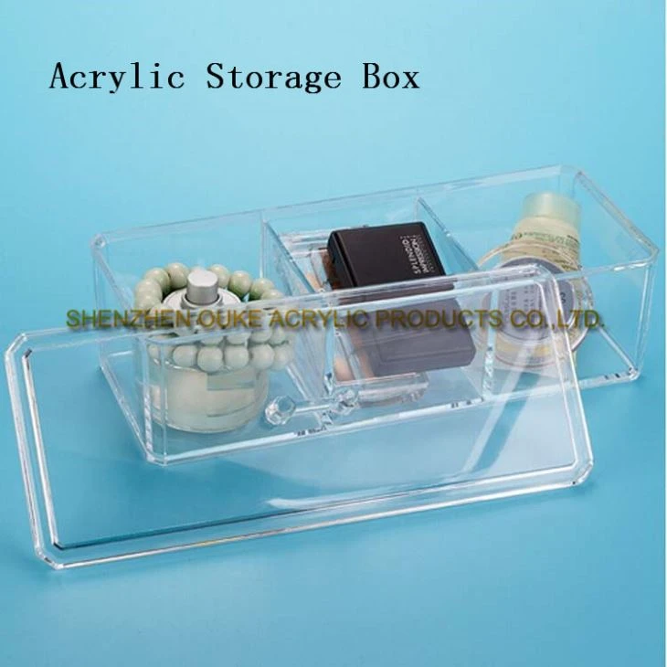 Factory Custom Size Acrylic Compartment Box Lucite Case\Box With Lid