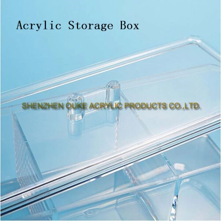Factory Custom Size Acrylic Compartment Box Lucite Case\Box With Lid