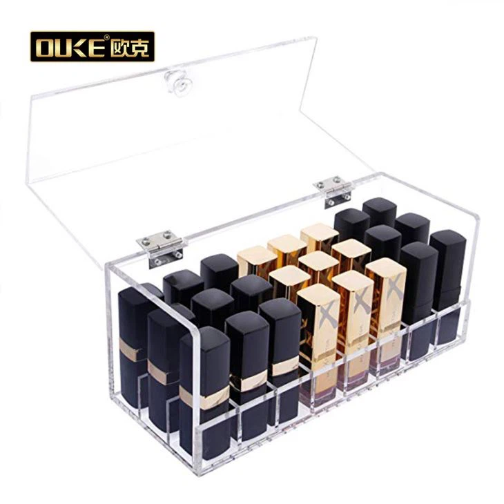 Acrylic Lipstick Holder Box With Lid